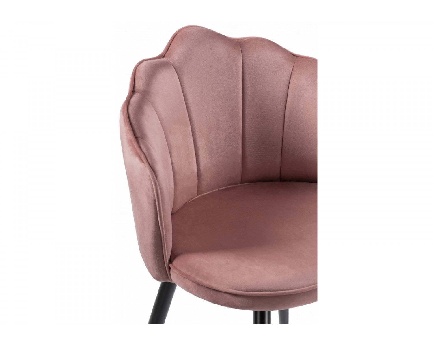 Стул на металлокаркасе Shell dark pink / black