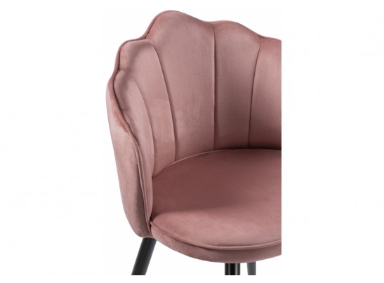 Стул на металлокаркасе Shell dark pink / black