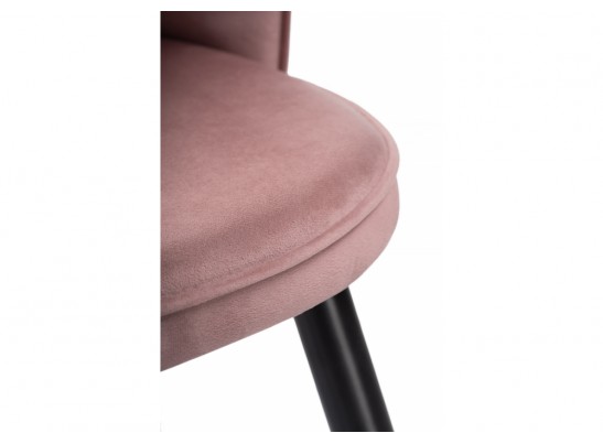 Стул на металлокаркасе Shell dark pink / black