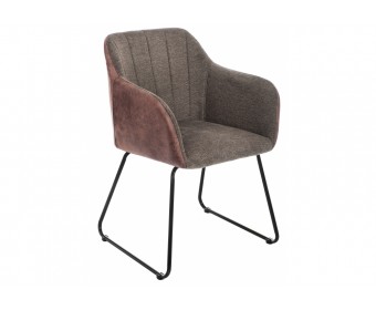 Стул Stef grey / dark red