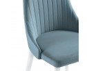 Стул на металлокаркасе Kora light blue / white
