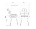 Стул на металлокаркасе Челси 360 К бежевый (zd 210) / золотой