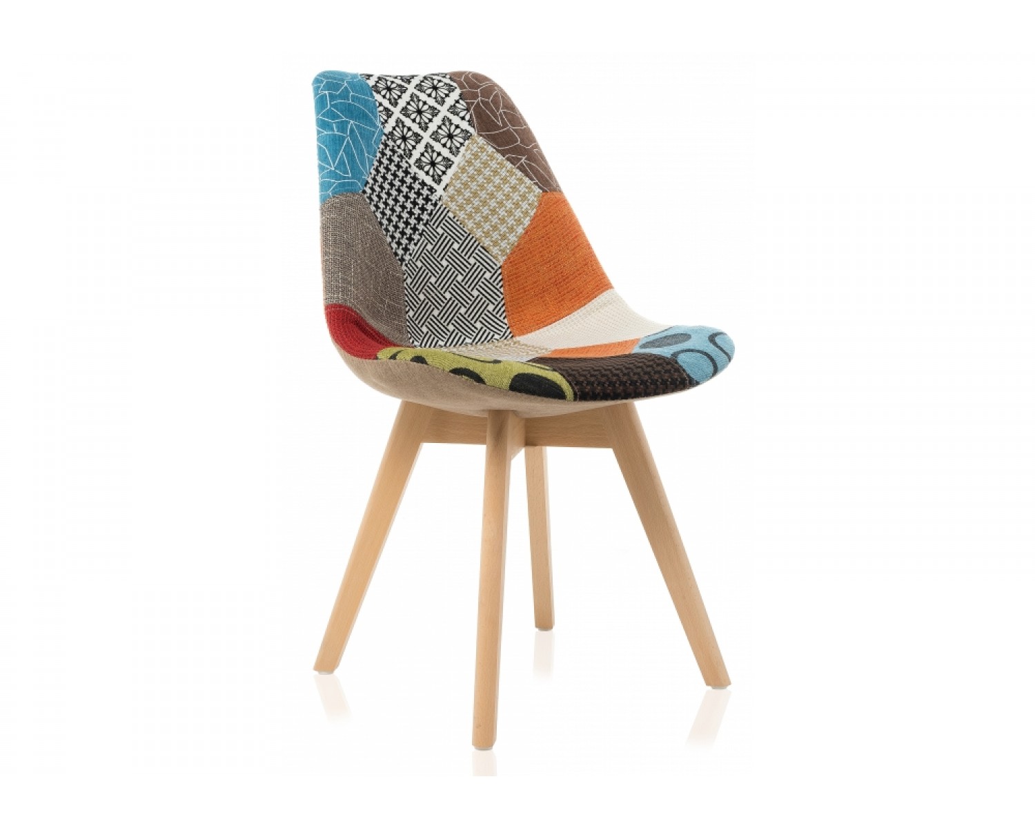 Деревянный стул Mille fabric multicolor
