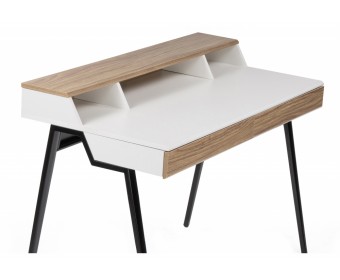 Компьютерный стол Avalon ivory white / black