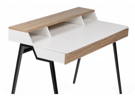 Компьютерный стол Avalon ivory white / black