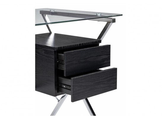 Компьютерный стол Monki black / chrome