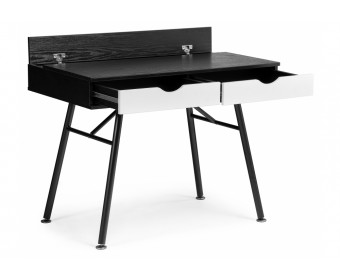 Компьютерный стол Soho black grained / white