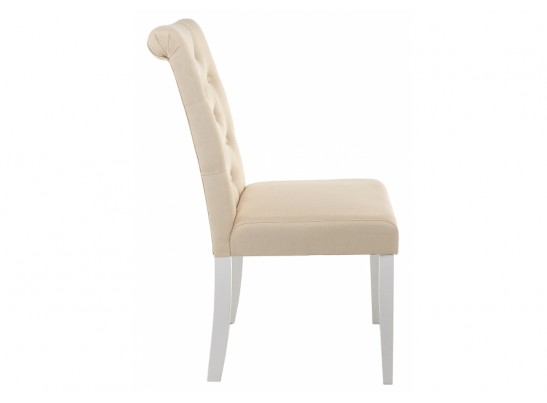 Стул Amelia white / fabric cream