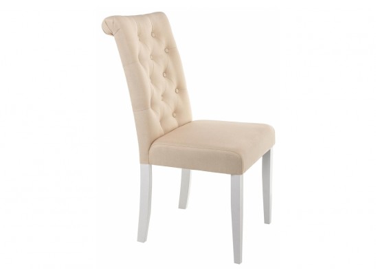Стул Amelia white / fabric cream