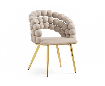 Стул на металлокаркасе Ball beige / gold