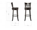 Барный стул Salon cappuccino / black