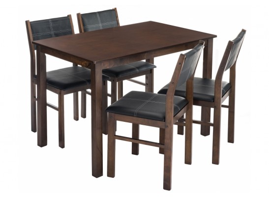 Обеденная группа Bahamas (стол и 4 стула) oak / black