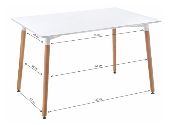 Стол Table 120 white / wood