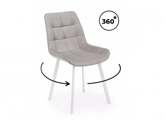 Стул на металлокаркасе Челси 360 П латте (zd 290) / белый
