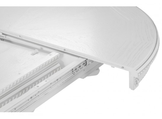 Деревянный стол Нозеан белый / серебро