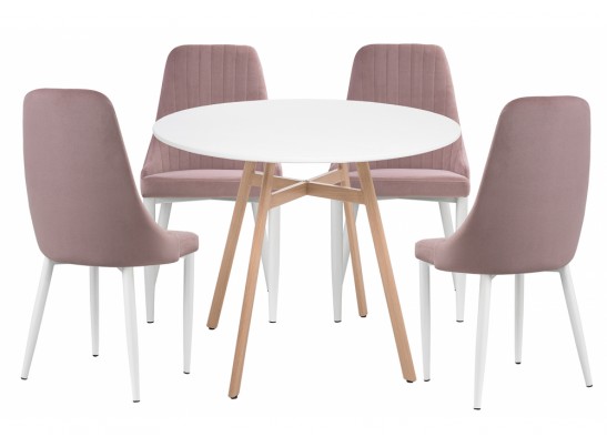 Обеденная группа Ада white / light purple