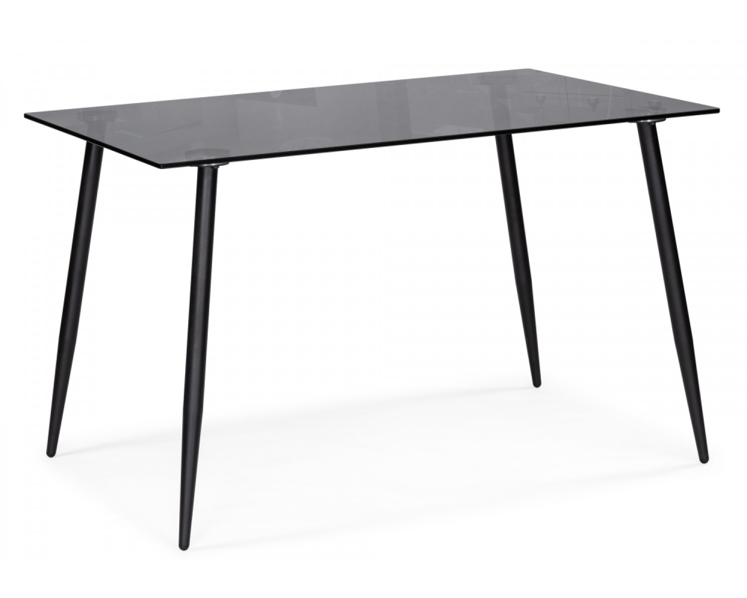 Стеклянный стол Smoke 120х80х75 clear gray / black