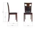 Стул деревянный Luiza dirty oak / dark brown