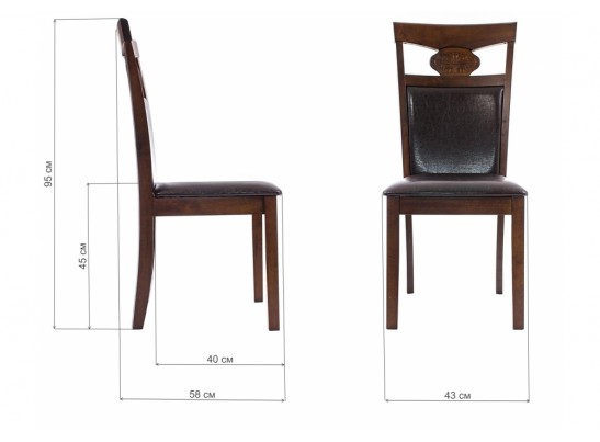Стул деревянный Luiza dirty oak / dark brown