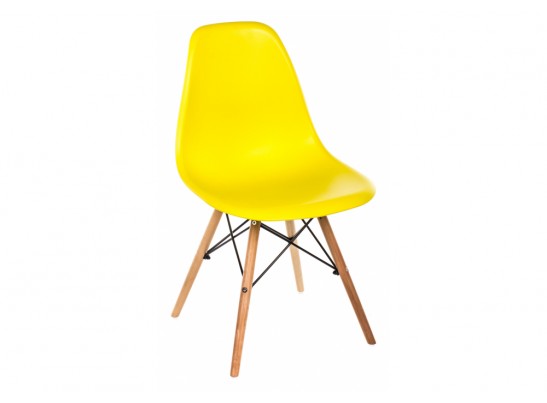 Стул Eames PC-015 желтый ножки дерево