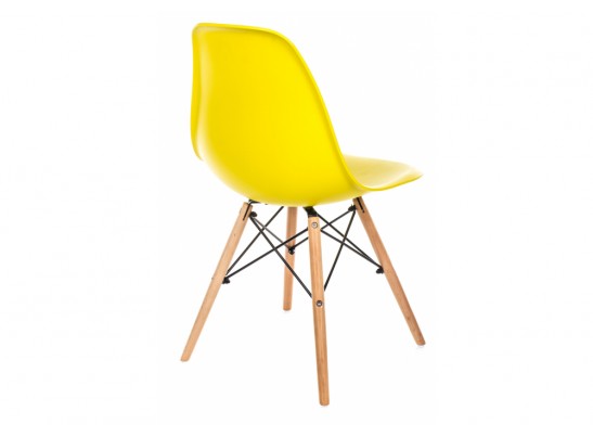 Стул Eames PC-015 желтый ножки дерево