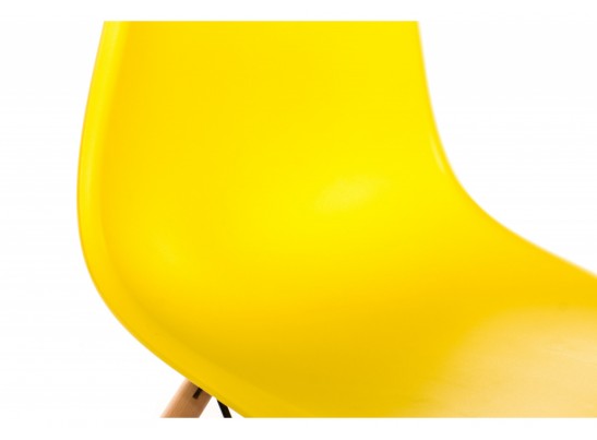 Стул Eames PC-015 желтый ножки дерево