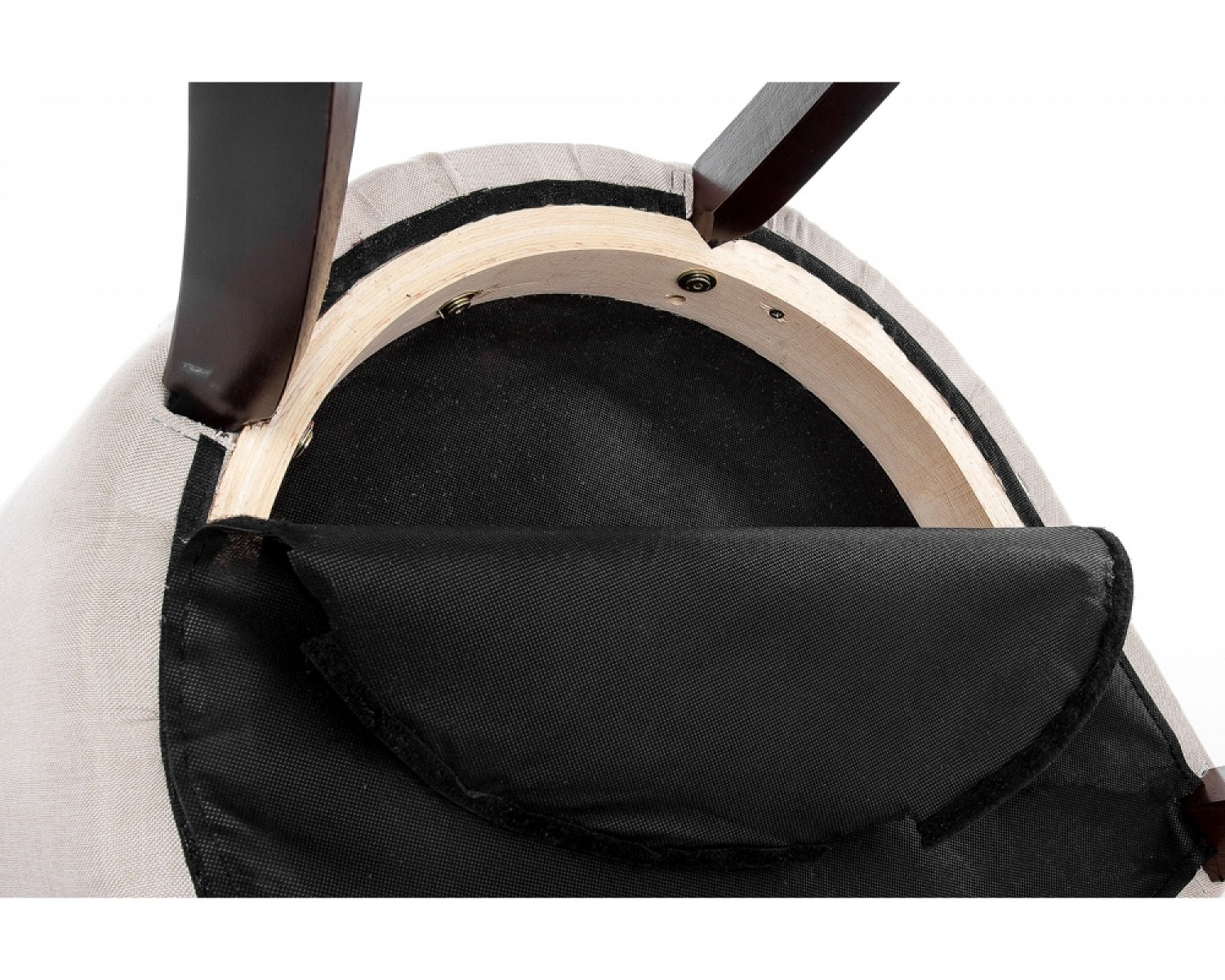 Стул Elegance dark walnut / fabric cream