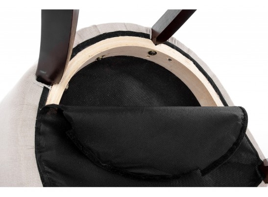 Стул Elegance dark walnut / fabric cream