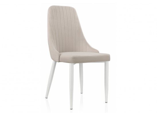 Стул на металлокаркасе Kora white / beige