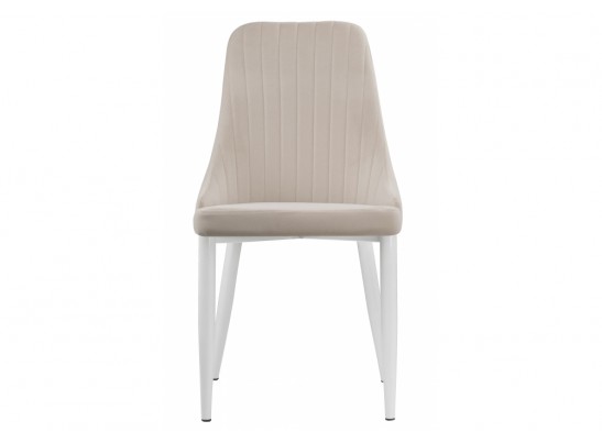 Стул на металлокаркасе Kora white / beige