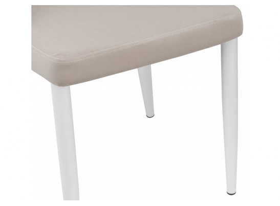 Стул на металлокаркасе Kora white / beige