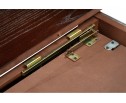 Деревянный стол Коул 110(160)х110х78 орех / коричневая патина