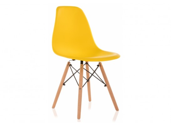 Пластиковый стул Eames PC-015 желтый