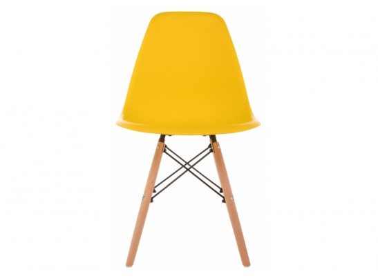 Пластиковый стул Eames PC-015 желтый