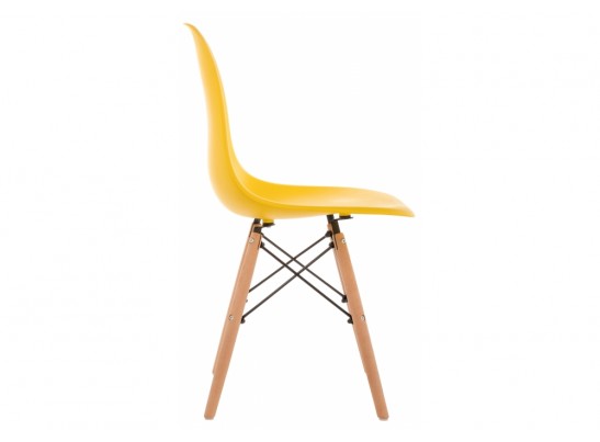 Пластиковый стул Eames PC-015 желтый