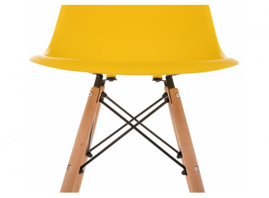 Пластиковый стул Eames PC-015 желтый