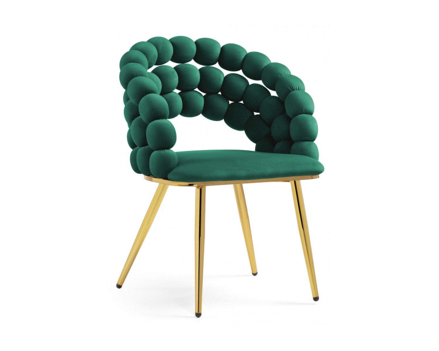 Стул на металлокаркасе Ball green / gold