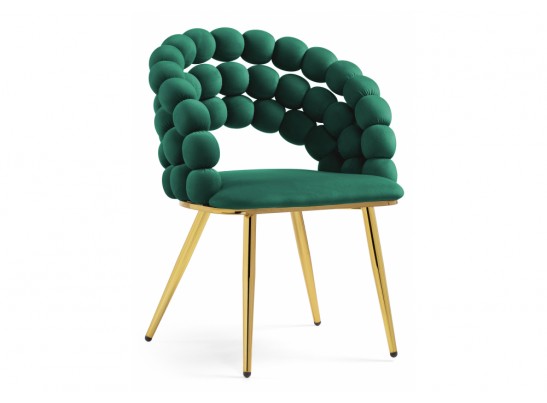 Стул на металлокаркасе Ball green / gold