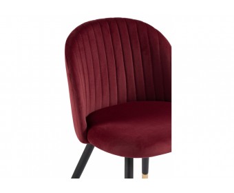 Стул на металлокаркасе Gabi wine red / black