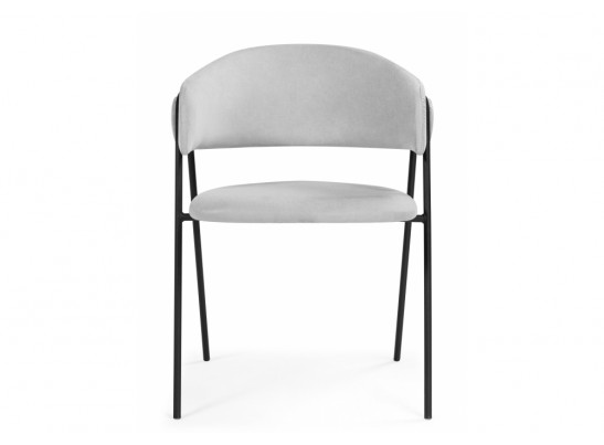 Стул на металлокаркасе Криспиан светло-серый (hl 63) / черный