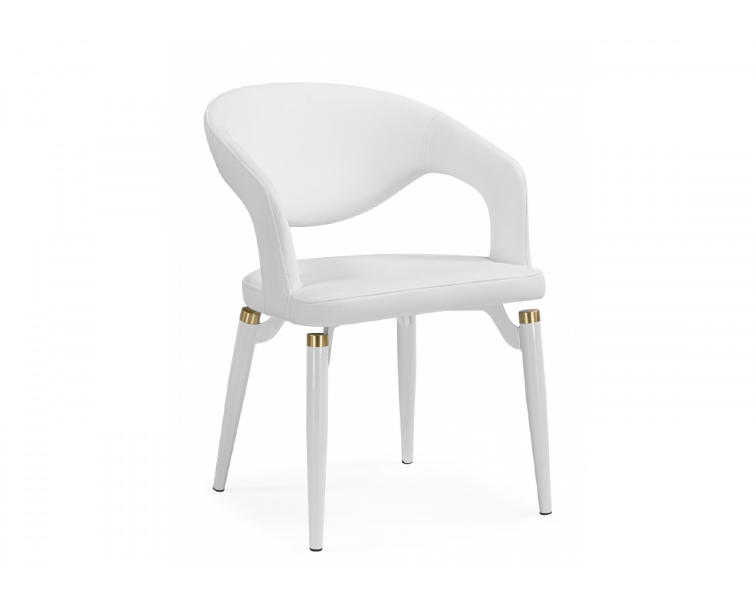 Стул на металлокаркасе Palma white / white and gold
