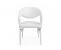 Стул на металлокаркасе Palma white / white and gold