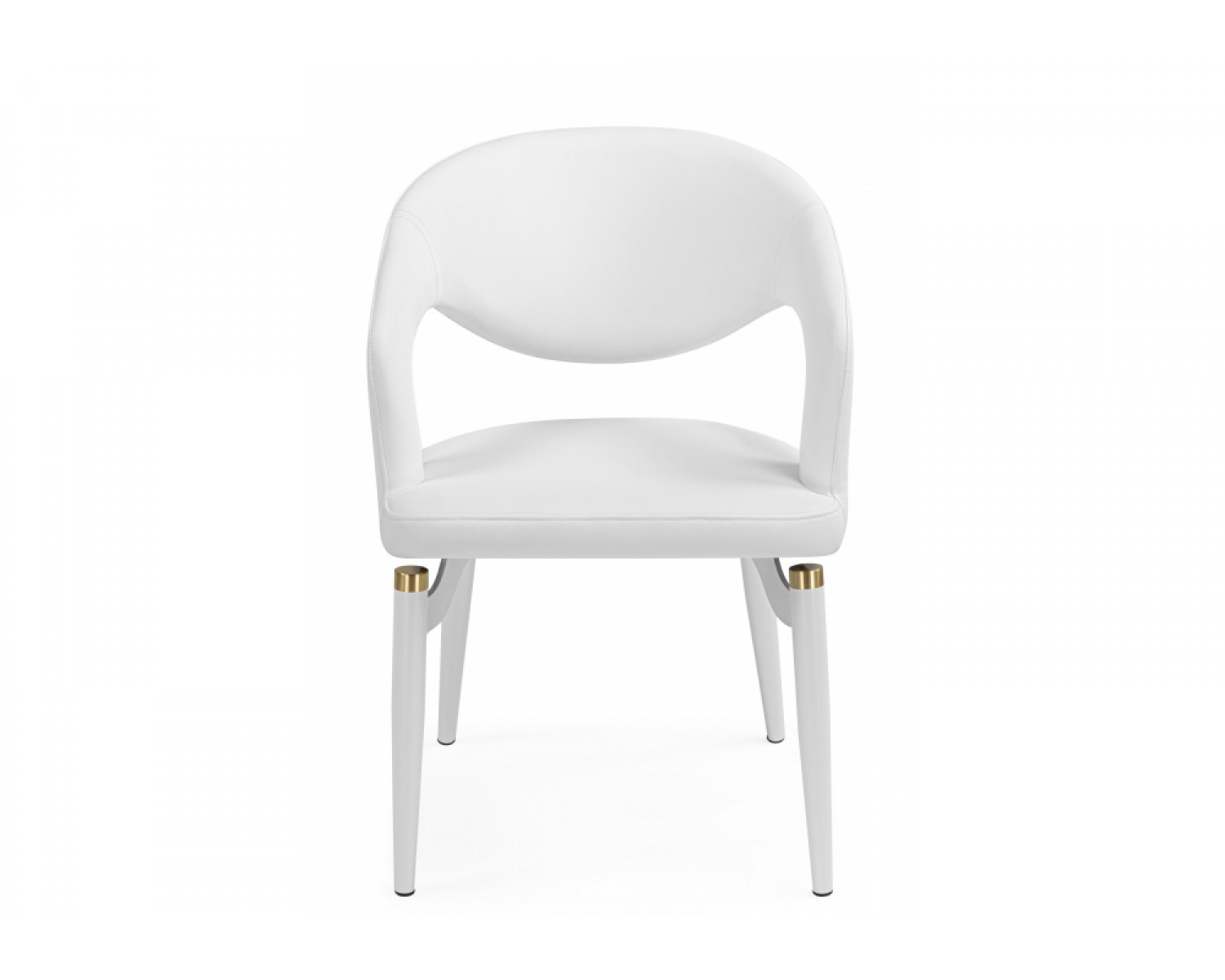 Стул на металлокаркасе Palma white / white and gold