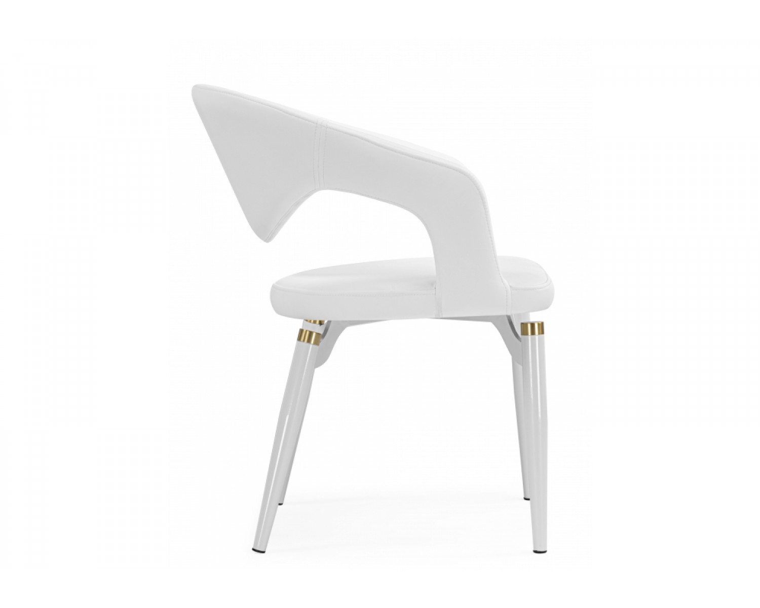 Стул на металлокаркасе Palma white / white and gold