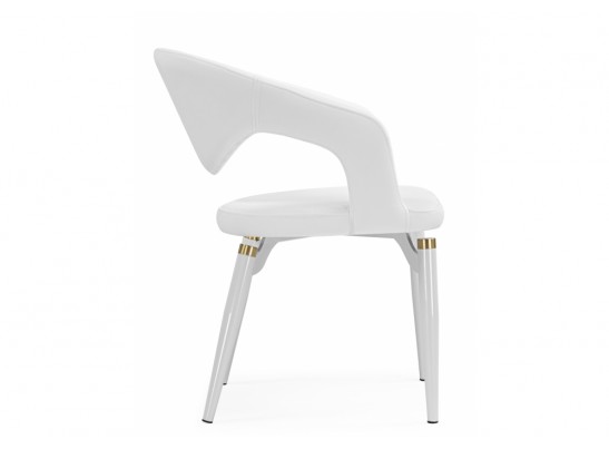 Стул на металлокаркасе Palma white / white and gold