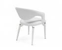 Стул на металлокаркасе Palma white / white and gold