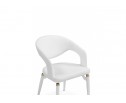 Стул на металлокаркасе Palma white / white and gold