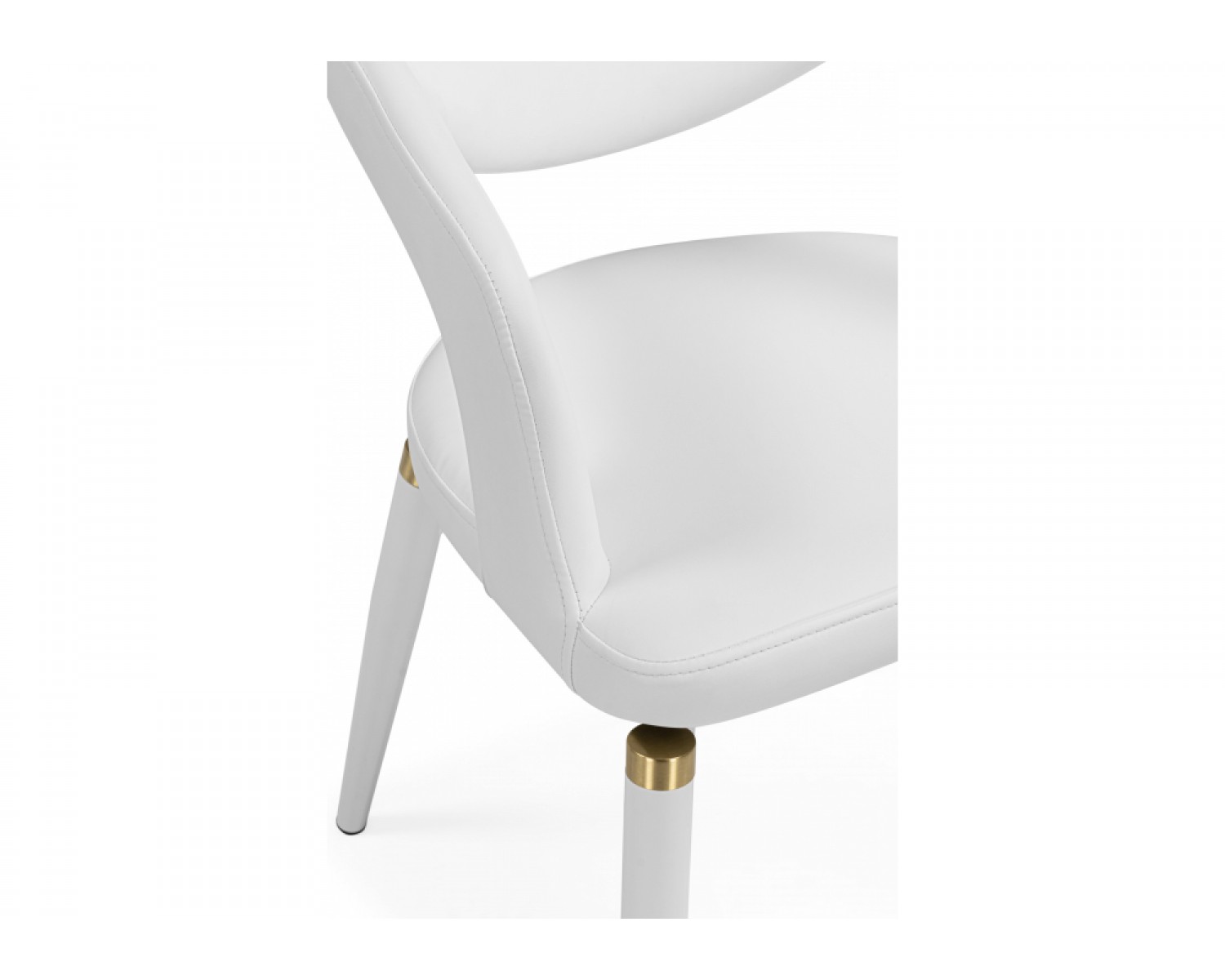 Стул на металлокаркасе Palma white / white and gold