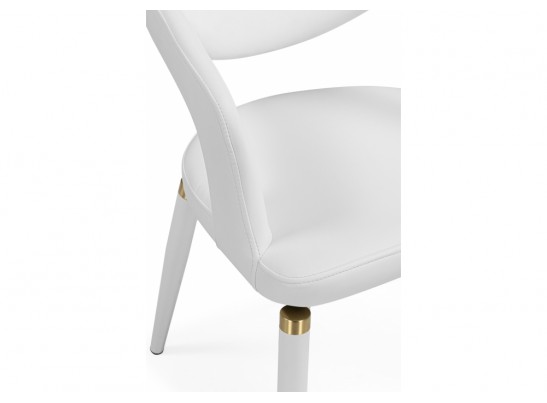 Стул на металлокаркасе Palma white / white and gold