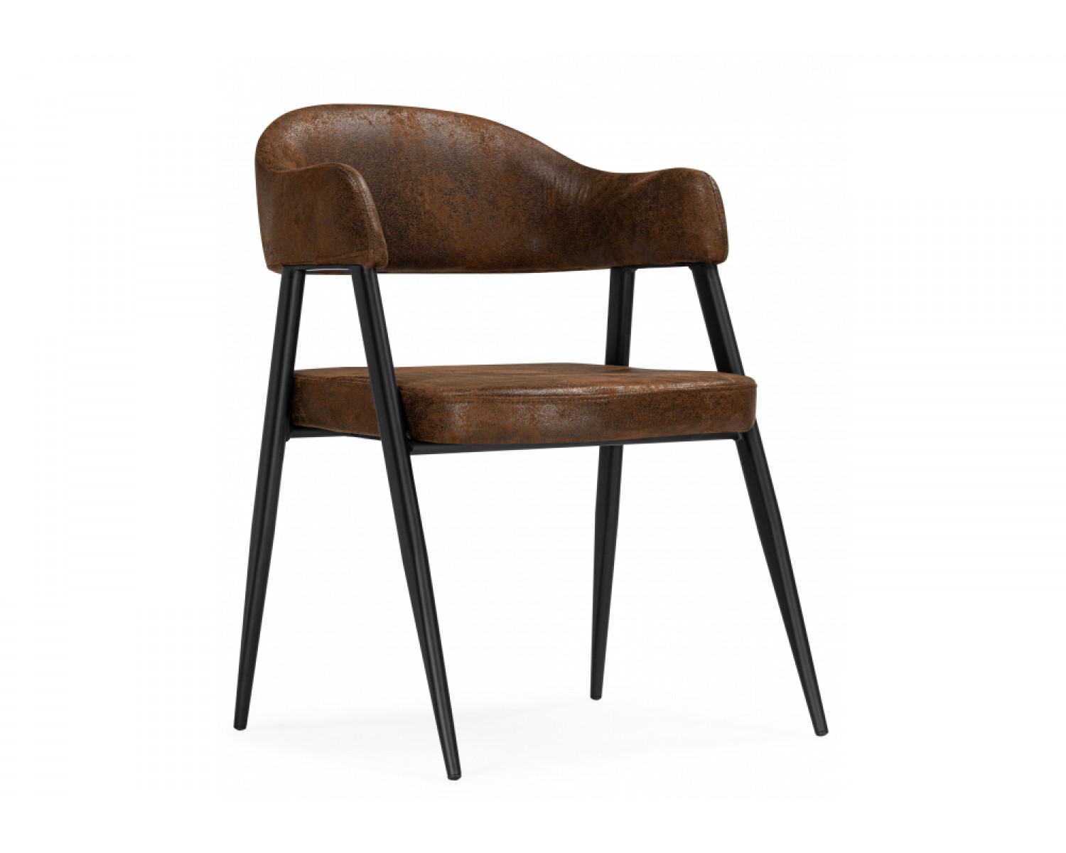 Стул на металлокаркасе Twin brown / black